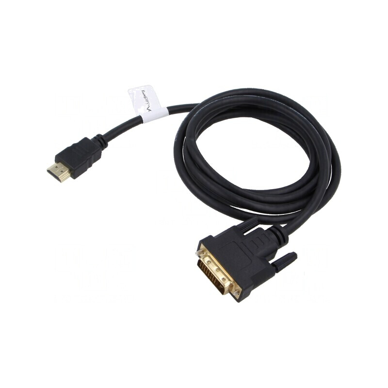 Cablu DVI-D la HDMI 1,8m 28AWG negru | Electronic-mag.ro | Componente Electronice Cablu DVI-D la HDMI 1,8m 28AWG negru | Electronic-mag.ro | Componente Electronice