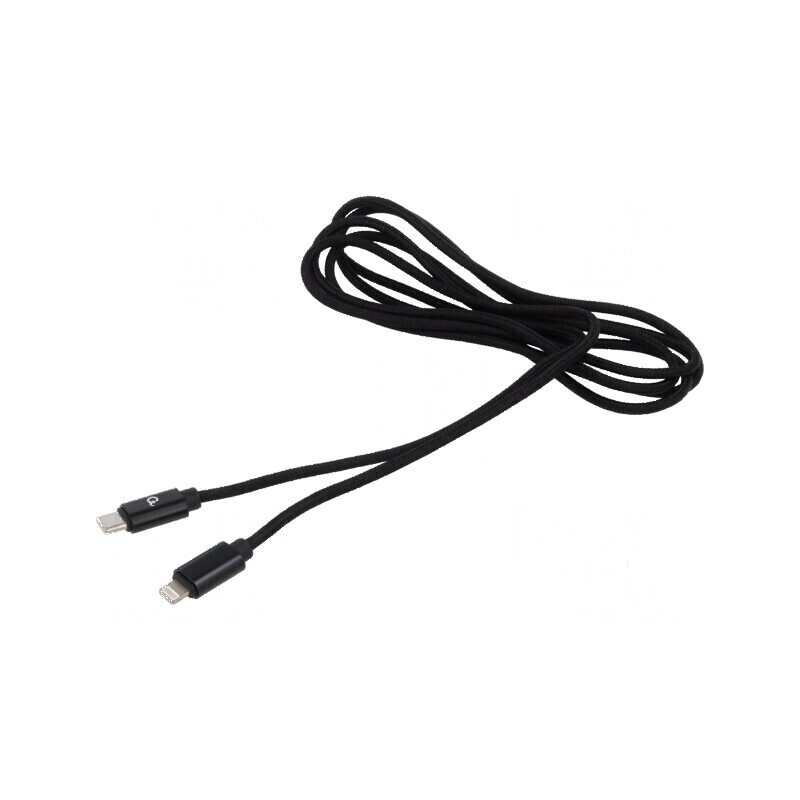Cablu USB 2.0 Apple Lightning și USB C, 1,8m, negru | Electronic-mag.ro | Componente Electronice Cablu USB 2.0 Apple Lightning și USB C, 1,8m, negru | Electronic-mag.ro | Componente Electronice