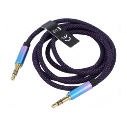 Cablu audio Jack 3.5mm aurit, 1m, mufe ambele părţi | Electronic-mag.ro | Componente Electronice