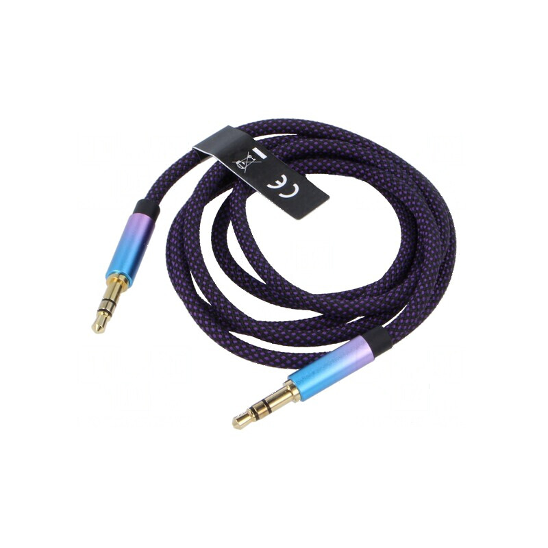 Cablu audio Jack 3.5mm aurit, 1m, mufe ambele părţi | Electronic-mag.ro | Componente Electronice