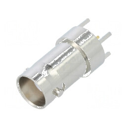 Conector BNC soclu mamă drept 50Ω THT PTFE aurit pentru PCB | Electronic-mag.ro | Componente Electronice