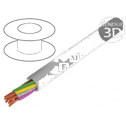 Cablu ELITRONIC® LIYY 16x0,5mm2 neecranat 250V litat gri | Electronic-mag.ro | Componente Electronice