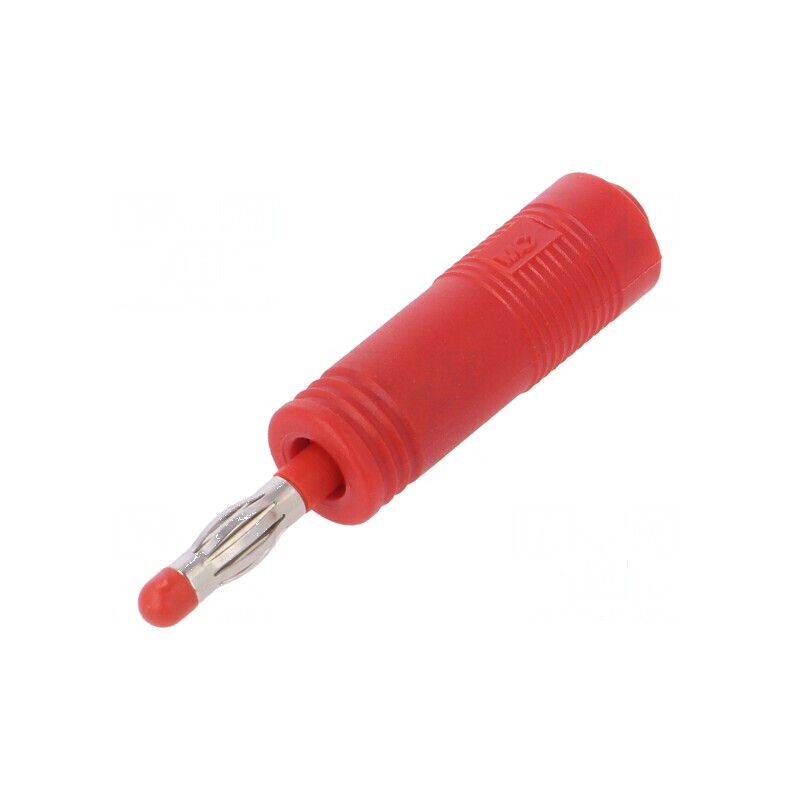 Conector banană 4mm adaptor 25A 30VAC 60VDC roşu nichelat | Electronic-mag.ro | Componente Electronice Conector banană 4mm adaptor 25A 30VAC 60VDC roşu nichelat | Electronic-mag.ro | Componente Electronice