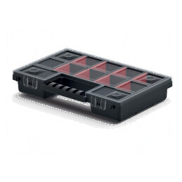 Container colectiv cu partiții neagră 287x186x50mm NORS 30 | Electronic-mag.ro | Componente Electronice