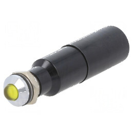 Lampă LED galbenă convexă 230VAC Ø8mm IP67 7mcd | Electronic-mag.ro | Componente Electronice