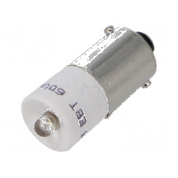 Lampă LED BA9S/T10 60VDC 60VAC albă din plastic 3mm -20÷60°C | Electronic-mag.ro | Componente Electronice