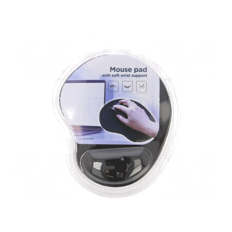 Mouse pad neagră din gel 240x200x4mm | Electronic-mag.ro | Componente Electronice