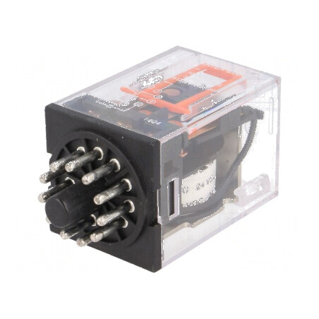 Releu electromagnetic 3PDT 24VDC 10A soclu | Electronic-mag.ro | Componente Electronice