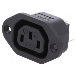 Conector alimentare AC 10A 250VAC IEC 60320 soclu mamă 40mm | Electronic-mag.ro | Componente Electronice