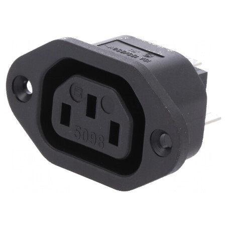 Conector alimentare AC 10A 250VAC IEC 60320 soclu mamă 40mm | Electronic-mag.ro | Componente Electronice