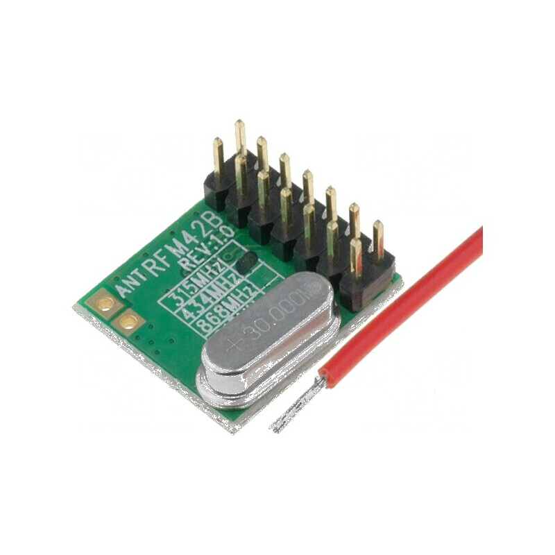 Emițător RF FM FSK 433,92MHz - 20dBm THT 1,8÷3,6VDC | Electronic-mag.ro | Componente Electronice