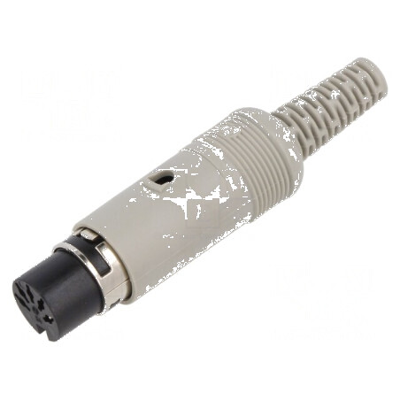 Conector DIN mufă mamă 3 pini 180° drept pe cablu | Electronic-mag.ro | Componente Electronice