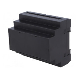 Carcasă DIN 90mm x 104mm x 65mm ABS neagră | Electronic-mag.ro | Componente Electronice