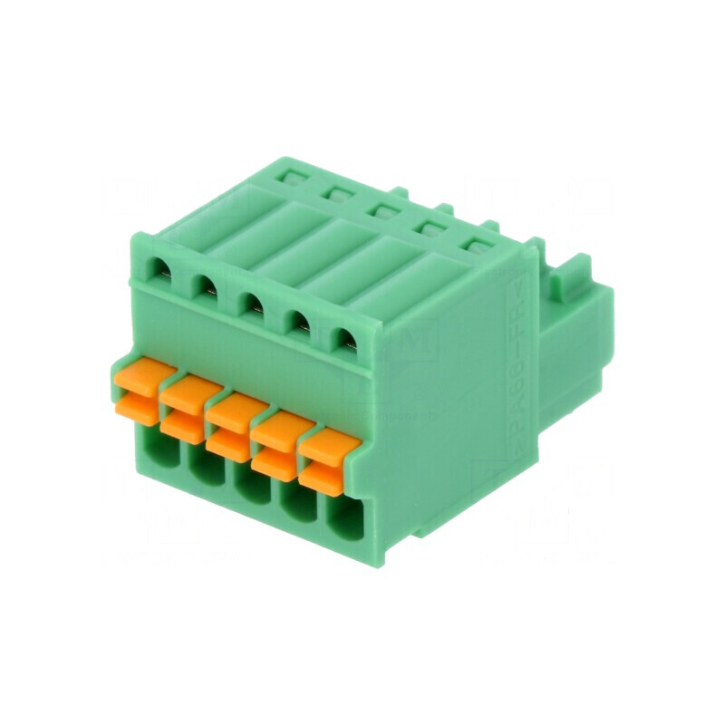 Regletă de conexiuni deconectabilă 2,5mm cu 5 piste drept mufe | Electronic-mag.ro | Componente Electronice