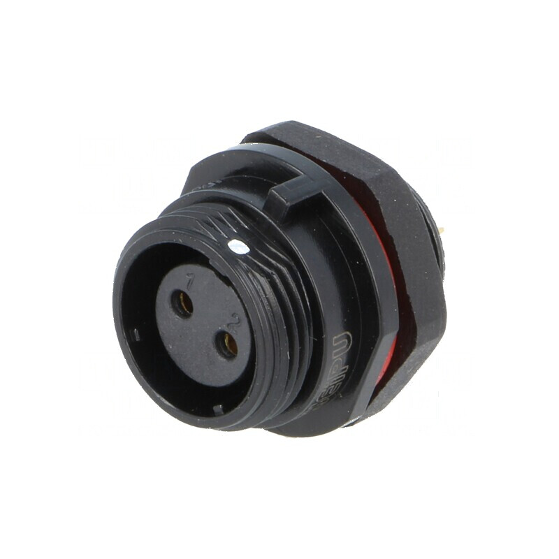 Soclu SP13 mamă PIN: 2 IP68 13A pentru montare pe panou | Electronic-mag.ro | Componente Electronice