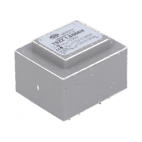 Transformator încapsulat 1,5VA 230VAC 12V 50mA PCB | Electronic-mag.ro | Componente Electronice
