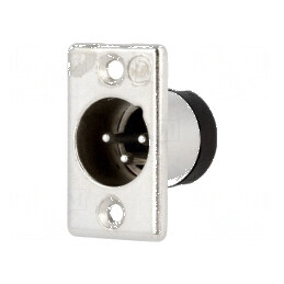 Conector XLR tată 3 pini lipire alamă | Electronic-mag.ro | Componente Electronice