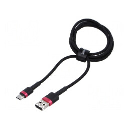 Cablu USB 2.0 A la C, 1m, negru, 3A | Electronic-mag.ro | Componente Electronice