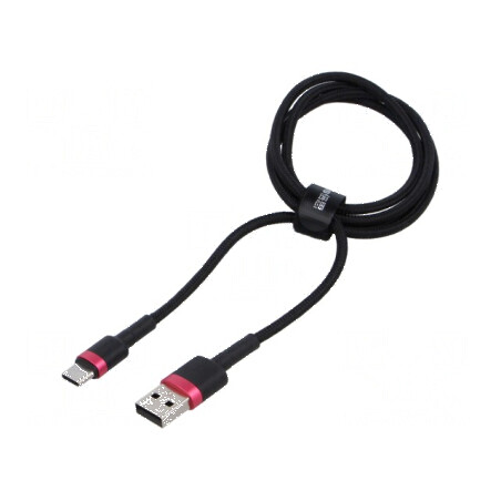 Cablu USB 2.0 A la C, 1m, negru, 3A | Electronic-mag.ro | Componente Electronice