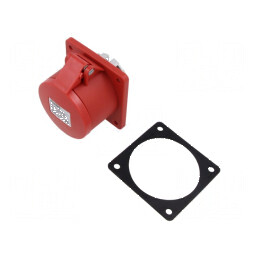 Conector alimentare AC soclu mamă 16A IEC 60309 IP44 5 pini | Electronic-mag.ro | Componente Electronice