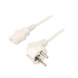 Cablu 3x0,75mm² CEE 7/7 ştecăr unghi IEC C13 mamă | Electronic-mag.ro | Componente Electronice