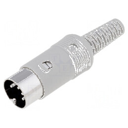 Conector DIN mufă tată PIN 5 180° pe cablu | Electronic-mag.ro | Componente Electronice