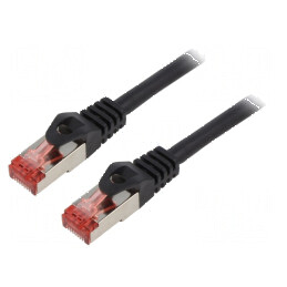 Cabluri de rețea S/FTP 6 litat Cu LSZH negru 5m 26AWG | Electronic-mag.ro | Componente Electronice