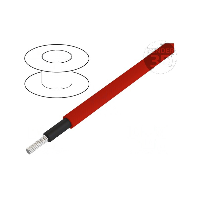 Cablu litat 18AWG PVC roșu 40kV 152m | Electronic-mag.ro | Componente Electronice