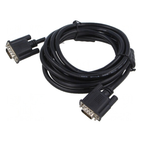Cablu D-Sub 15pin HD 3m negru | Electronic-mag.ro | Componente Electronice