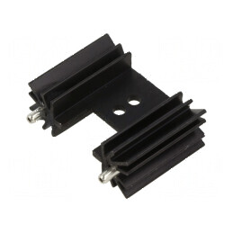 Radiator extrudat cu aripioare negre L: 25,4mm W: 35mm 14°C/W | Electronic-mag.ro | Componente Electronice
