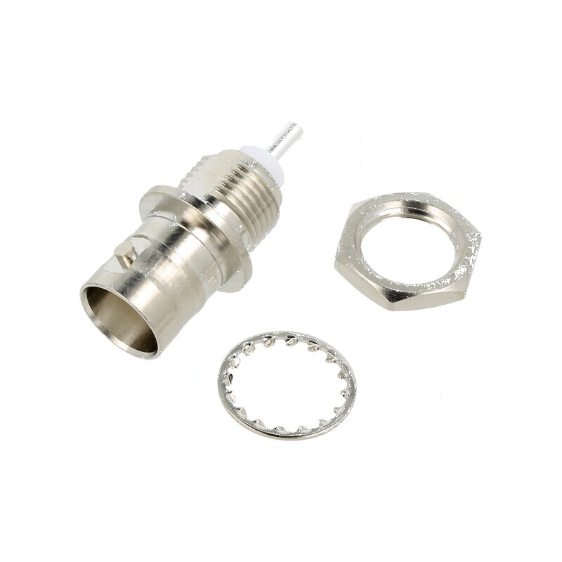 Conector BNC soclu mamă drept 50Ω lipire PTFE argintat alamă | Electronic-mag.ro | Componente Electronice Conector BNC soclu mamă drept 50Ω lipire PTFE argintat alamă | Electronic-mag.ro | Componente Electronice