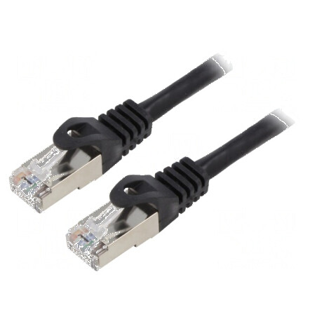 Cablul Patch F/UTP 6 litat CCA PVC negru 10m 26AWG | Electronic-mag.ro | Componente Electronice