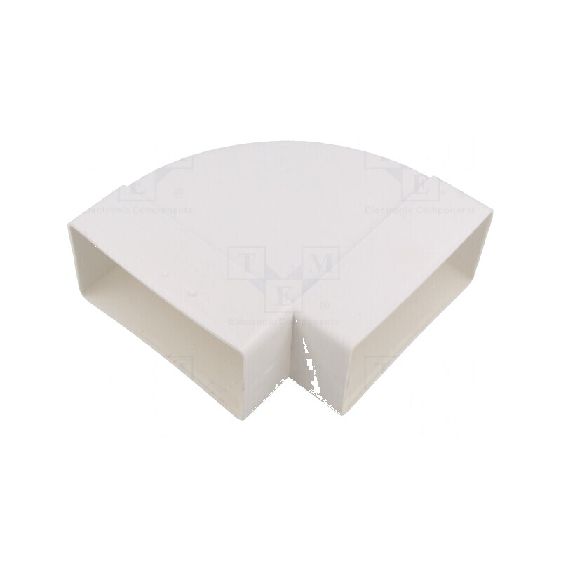 Cot orizontal plat alb ABS 110x55mm 90° | Electronic-mag.ro | Componente Electronice