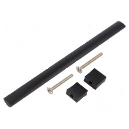 Suport aluminiu negru mat 30,5mm H, 212mm L, 15,5mm W cu manetă | Electronic-mag.ro | Componente Electronice