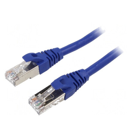 Cablul patch F/UTP 6 litat Cu PVC albastru 3m 26AWG | Electronic-mag.ro | Componente Electronice