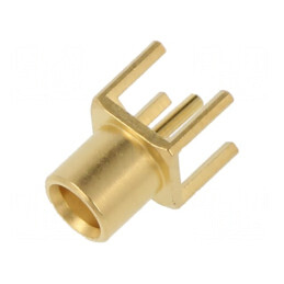 Conector MCX soclu mamă 50Ω THT PTFE aurit pentru PCB | Electronic-mag.ro | Componente Electronice