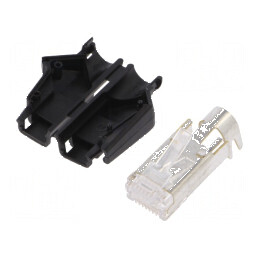 Conector RJ45 ecranat Cat 5e TM21P cu manșon IDC PIN 8 | Electronic-mag.ro | Componente Electronice
