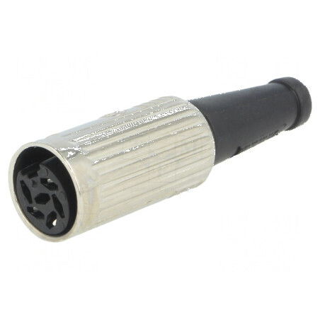 Conector DIN mufă mamă 5 pini 240° drept pe cablu | Electronic-mag.ro | Componente Electronice