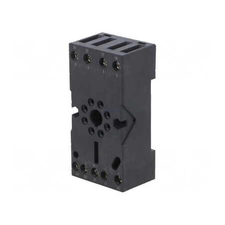 Stativ PIN 8 10A 250VAC pe panou pentru şină DIN -40÷70°C | Electronic-mag.ro | Componente Electronice