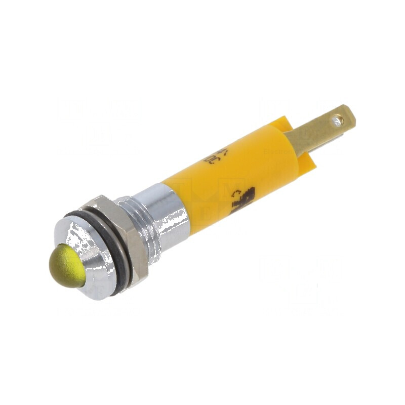 Lampă LED convexă galbenă 12VDC 12VAC Ø8mm IP67 | Electronic-mag.ro | Componente Electronice Lampă LED convexă galbenă 12VDC 12VAC Ø8mm IP67 | Electronic-mag.ro | Componente Electronice