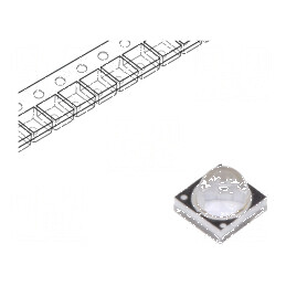 LED UV 1000mA 60° λd: 365-370nm 3W 3,3x3,3x2,48mm | Electronic-mag.ro | Componente Electronice