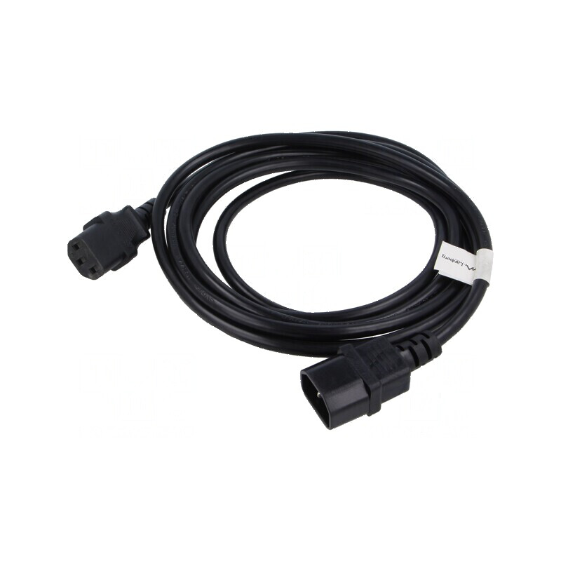 Cablu IEC C13 mamă la IEC C14 tată, 1,8m, negru, PVC, Øfir 1mm | Electronic-mag.ro | Componente Electronice Cablu IEC C13 mamă la IEC C14 tată, 1,8m, negru, PVC, Øfir 1mm | Electronic-mag.ro | Componente Electronice