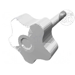 Buton de reglare 50mm cu filet M12, 60mm înălțime 32mm | Electronic-mag.ro | Componente Electronice