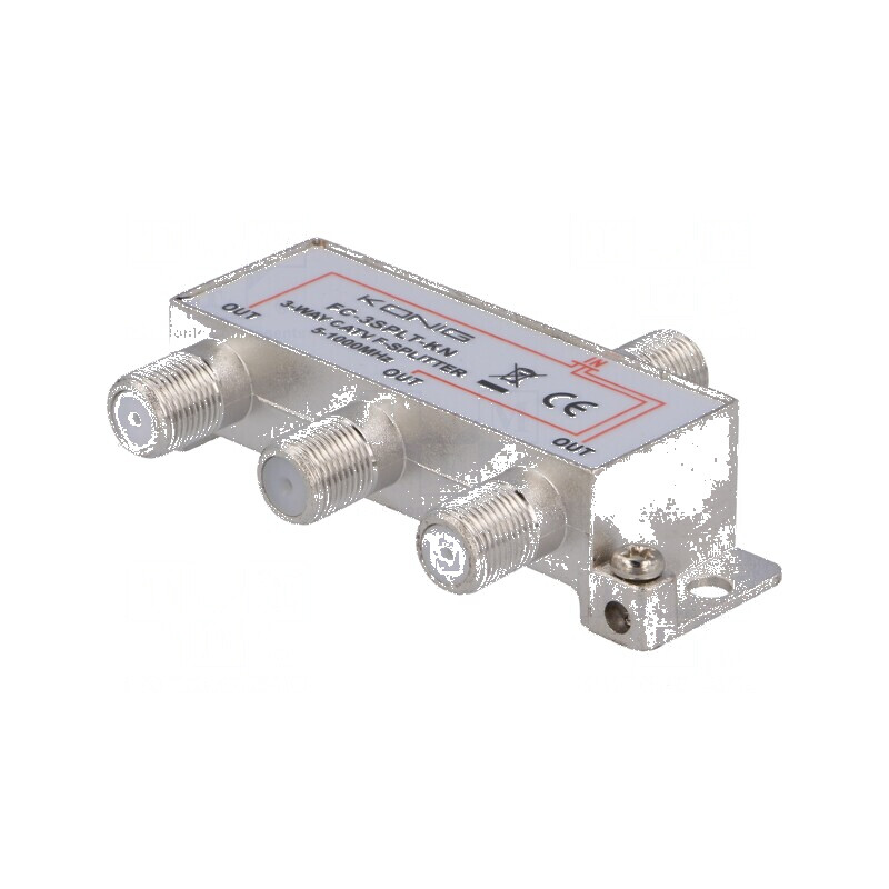 Splitter F mamă 1000MHz cu 3 ieșiri F mamă | Electronic-mag.ro | Componente Electronice