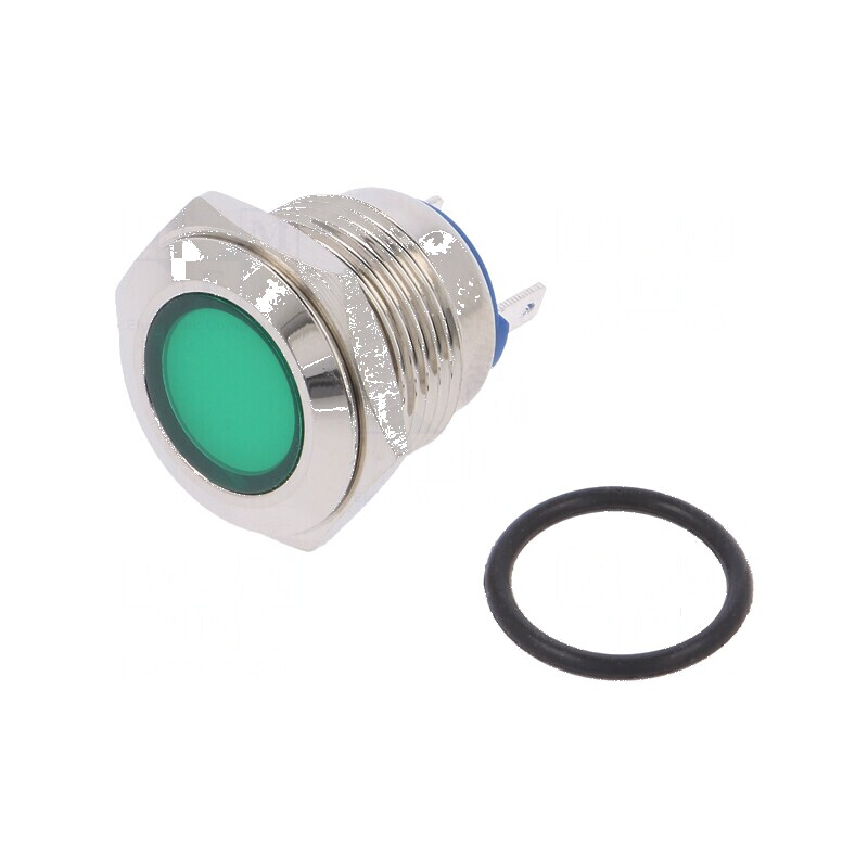 Lampă LED plată verde 24VDC 24VAC Ø16mm alamă | Electronic-mag.ro | Componente Electronice Lampă LED plată verde 24VDC 24VAC Ø16mm alamă | Electronic-mag.ro | Componente Electronice