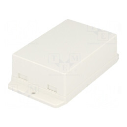Carcasă universală ABS albă 70,6mm x 105mm x 35,5mm UL94HB | Electronic-mag.ro | Componente Electronice