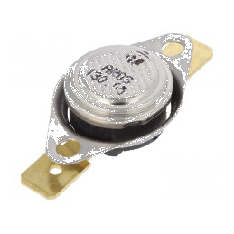 Termostat SPST-NC 130°C 16A 250VAC cu terminali 6,3mm | Electronic-mag.ro | Componente Electronice