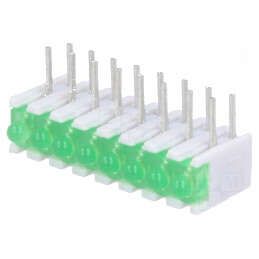 LED 8 diode verde 20mA lentilă difuză 20m | Electronic-mag.ro | Componente Electronice