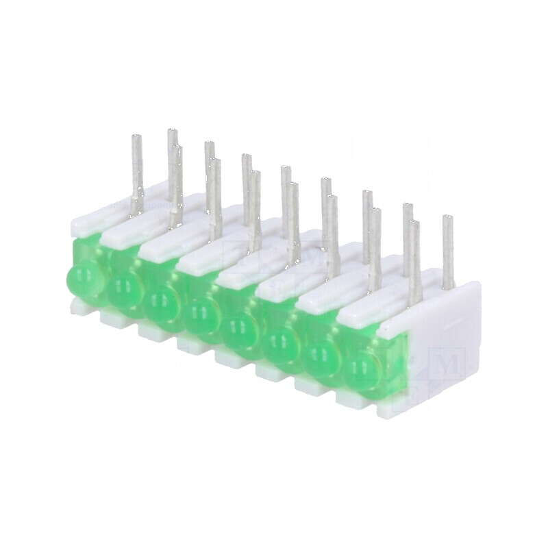LED 8 diode verde 20mA lentilă difuză 20m | Electronic-mag.ro | Componente Electronice LED 8 diode verde 20mA lentilă difuză 20m | Electronic-mag.ro | Componente Electronice