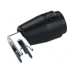 Conector banană 4mm soclu neagră 25A pentru PCB 1kV | Electronic-mag.ro | Componente Electronice